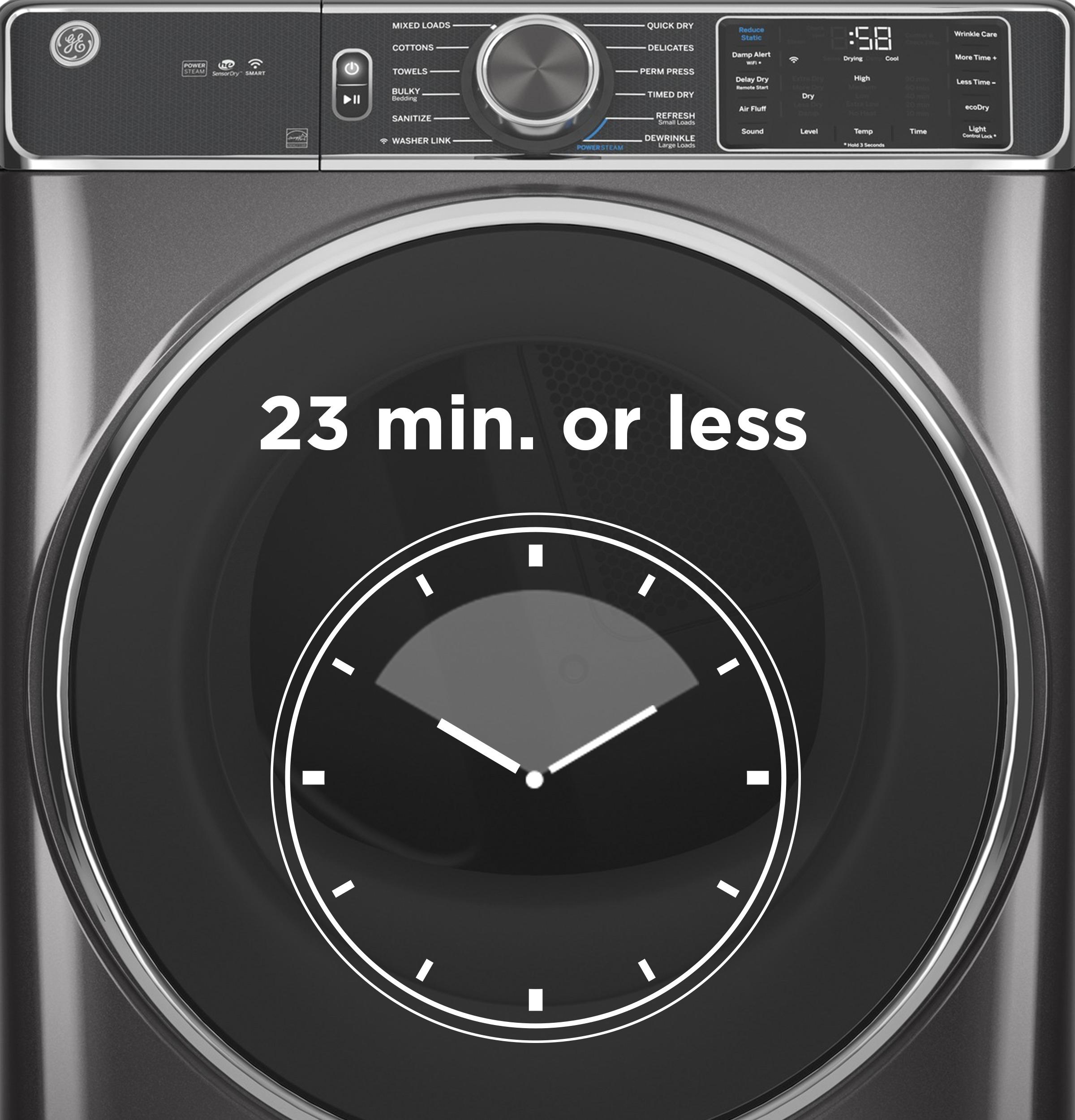 Ge Appliances GFD65ESSVWW Ge® 7.8 Cu. Ft. Capacity Smart Front Load Electric Dryer With Steam And Sanitize Cycle