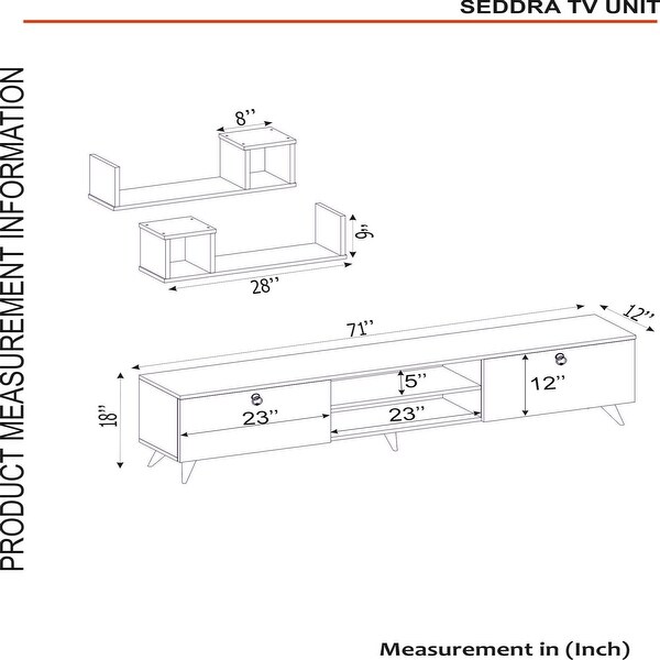 Seddra TV Stand for TVs up to 78