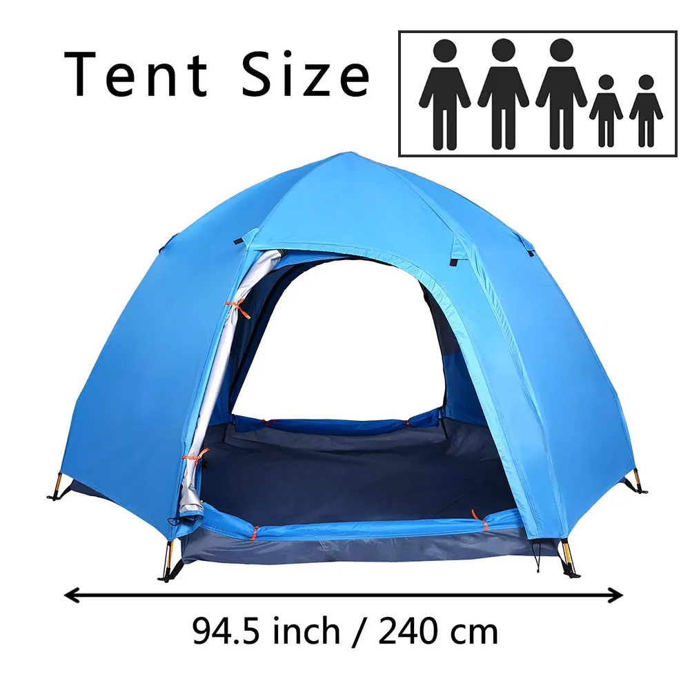 5 + Person Manufacture  Waterproof Trek Hiking Camping Hexagon Family Tent Family Tent