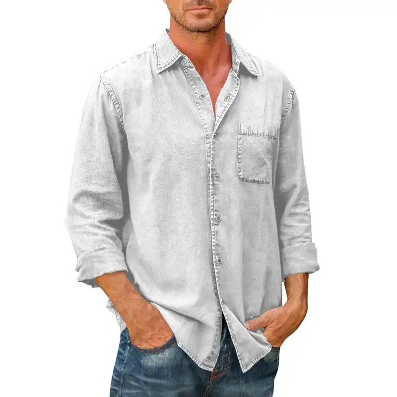 Mens Long Sleeve Button Down Shirt