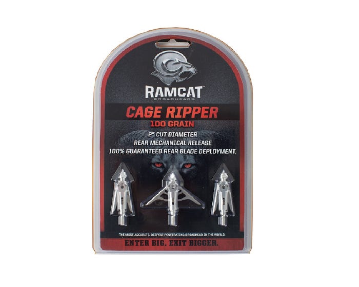 RamCat Cage Ripper Expandable Broadhead - 100 Grain - 3 Pack - R1012SK