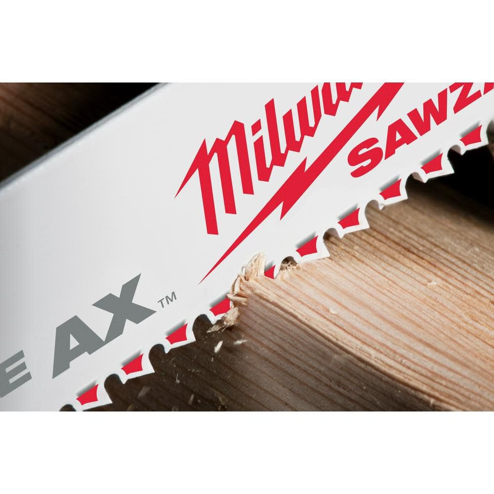 Milwaukee 9 In. 5/8 TPI White Bi-Metal Reciprocating Saw Blade 25Ct 48-00-8026 from Milwaukee