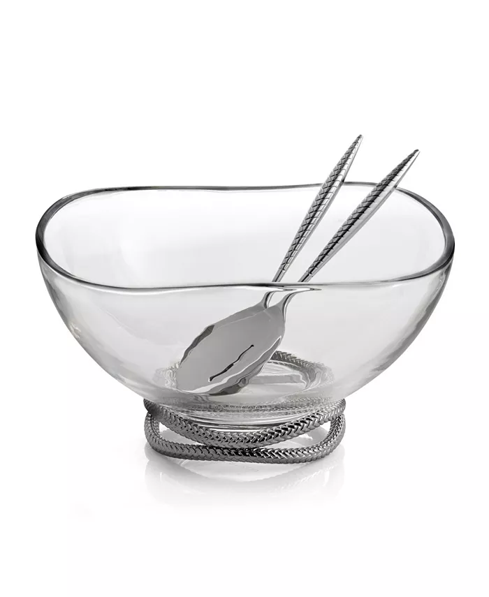 Nambandeacute; Braid Glass Salad Bowl and Servers