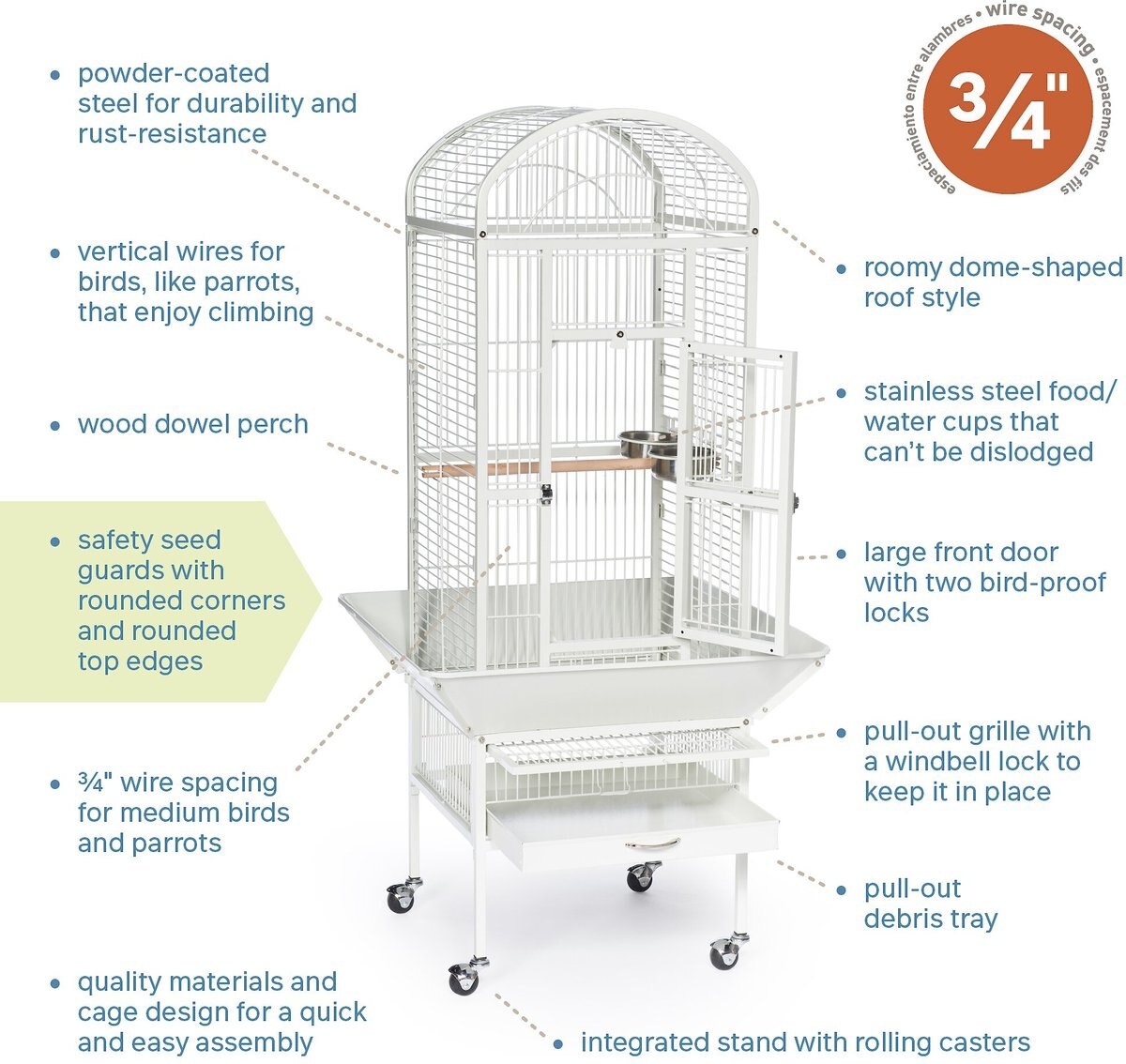 Prevue Pet Products Small Dome Top Bird Cage