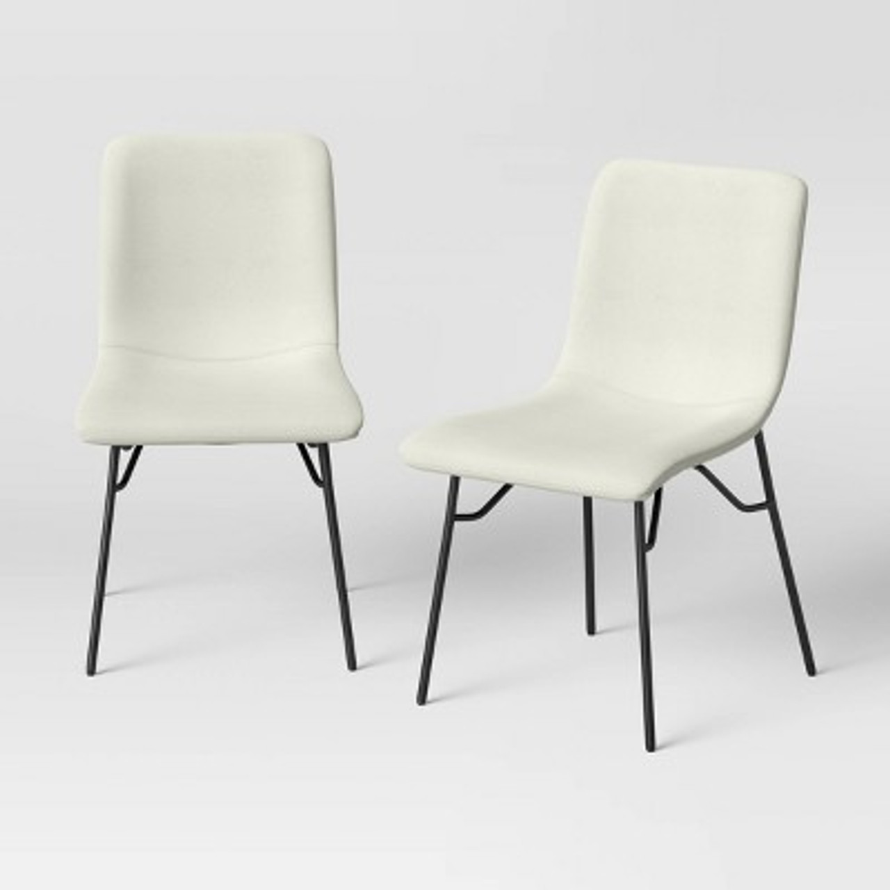 2pk Turnbull Upholstered Dining Chairs Cream - Project 62