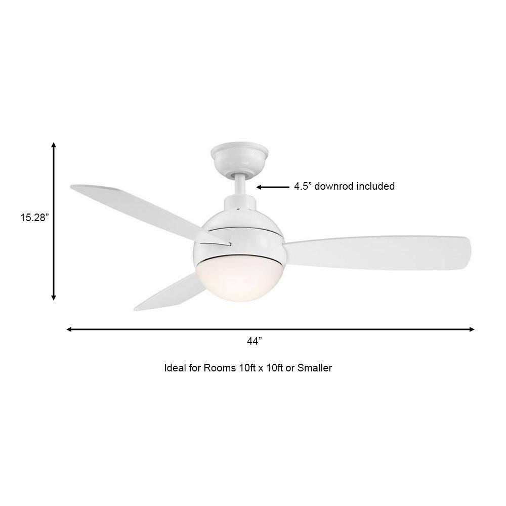 Home Decorators Collection Alisio 44 in. LED White Ceiling Fan with Light and Remote Control YG768A-WH