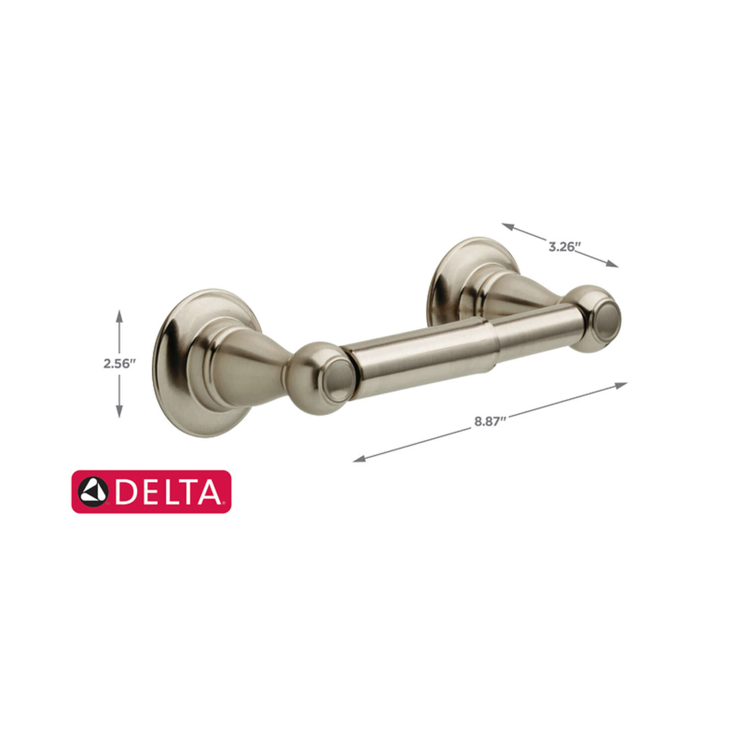 Delta Porter Brushed Nickel Silver Toilet Paper Holder