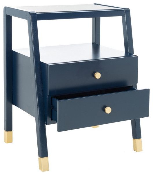 Cove 2 Drawer 1 Shelf Accent Table Safavieh   Contemporary   Side Tables And End Tables   by Safavieh  Houzz