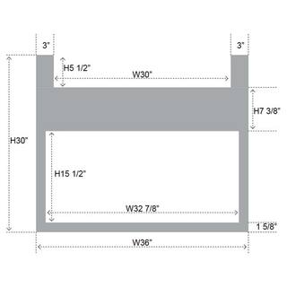 LIFEART CABINETRY Lancaster Blue Plywood Shaker Stock Assembled Farm Sink Base Kitchen Cabinet 36 in. W x 24 in. D x 34.5 in. H ALB-FSB36