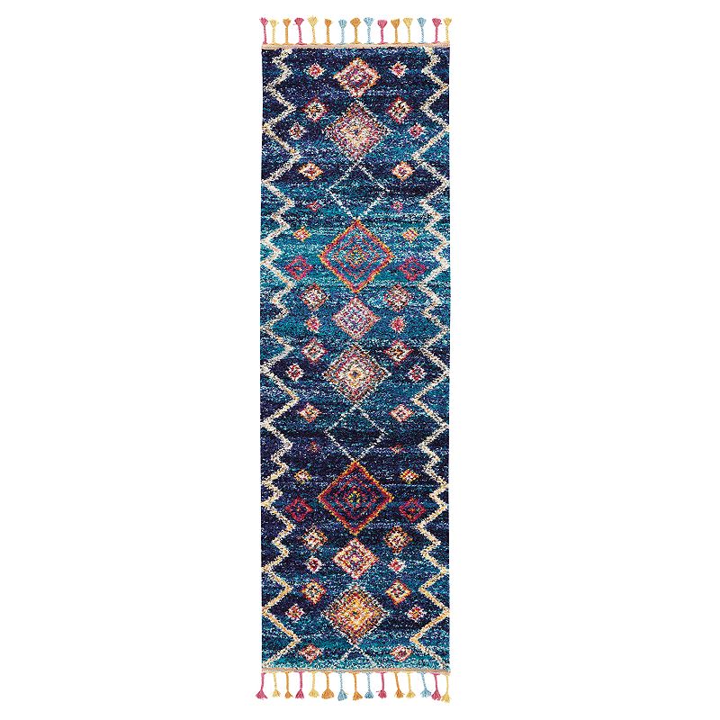 Nourison Moroccan Geometric Tassel Rug