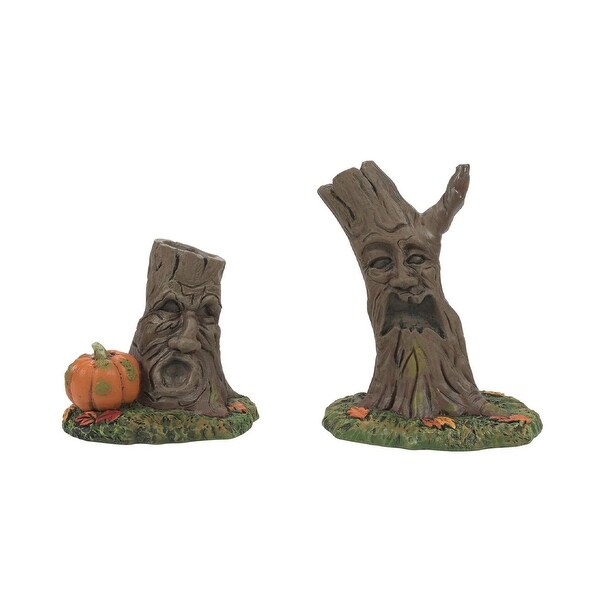 Department 56 Village Halloween Accessories Scary Stumps Set of 2