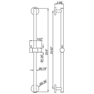 Nestfair 1-Spray Wall Bar Shower Kit with Hand Shower in Matte Black KPS91002B