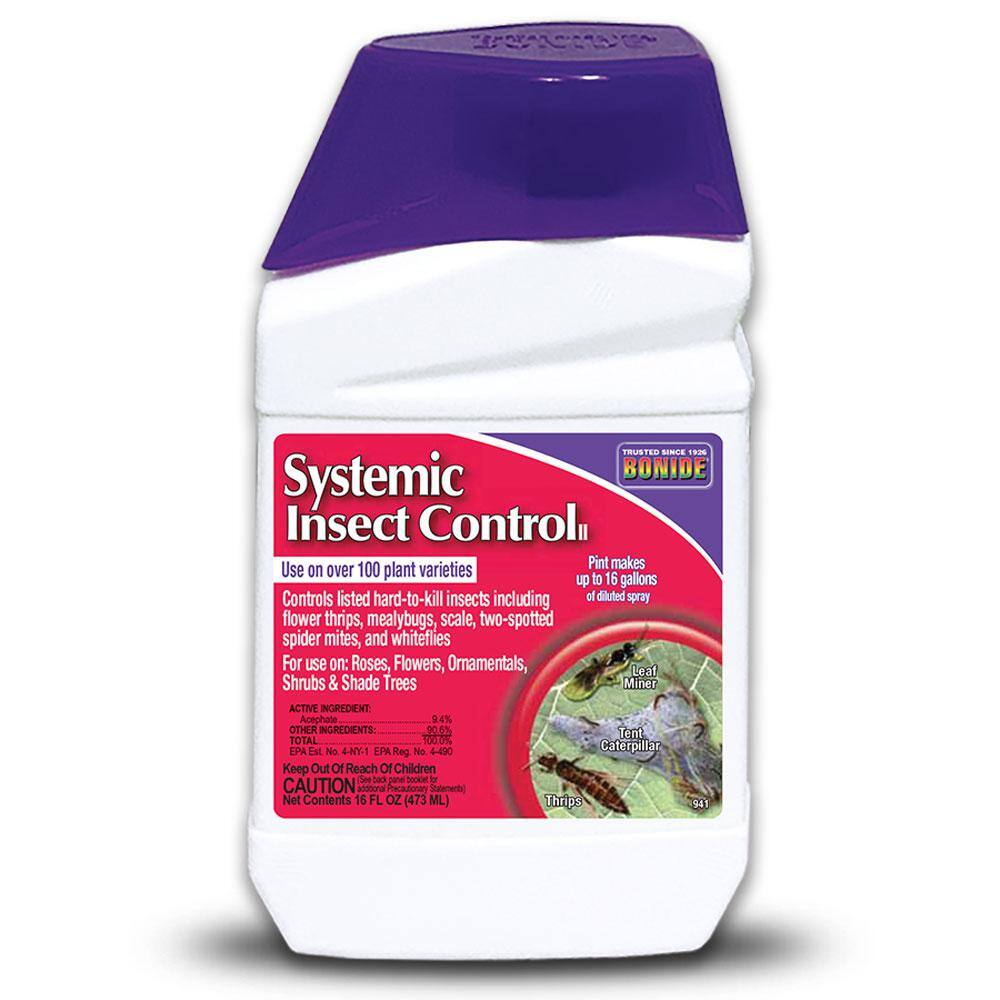 Bonide Systemic Insect Control 16 oz. Concentrate Long Lasting Insecticide for Outdoor Gardening Makes 16 Gallons 941