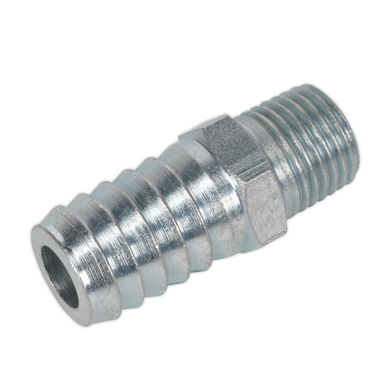 Sealey Ac40 Male Screwed Tailpiece 1/4Bspt - 1/2 Hose Pack Of 5