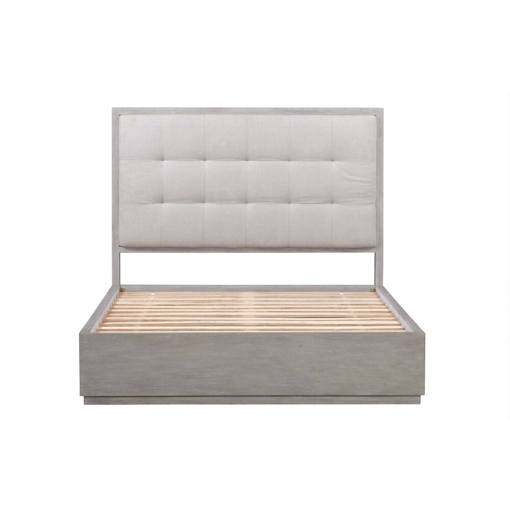 Oxford Platform Bed in Mineral