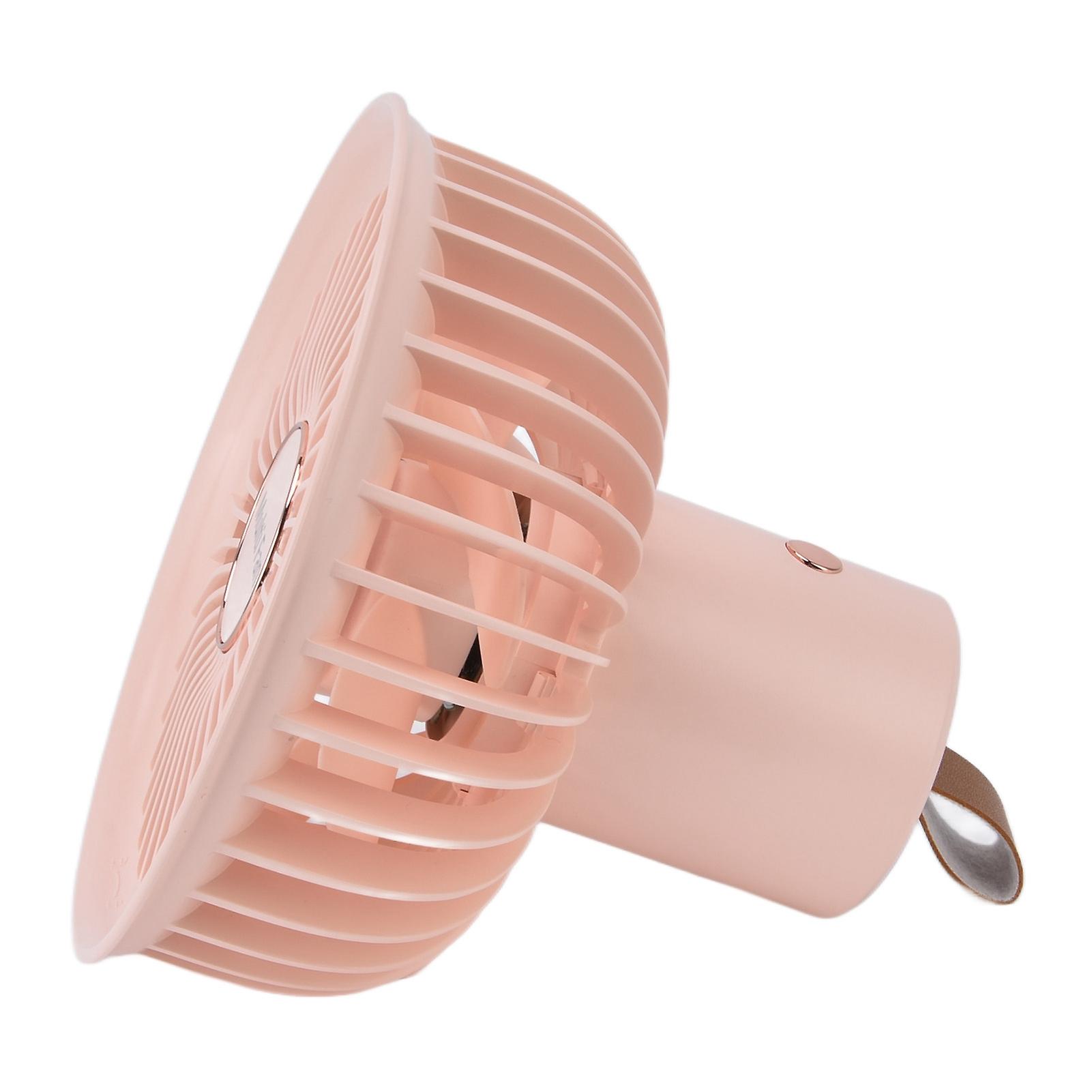 Electric Fan Portable Multifunctional Usb Charging Outdoor Hanging Battery Powered Fan for Home Office Study Camping Pink