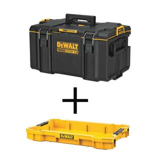 DW Toughsystem 2.0 Large Tool Box and 2.0 Shallow Tool Tray DWST08300WST08110