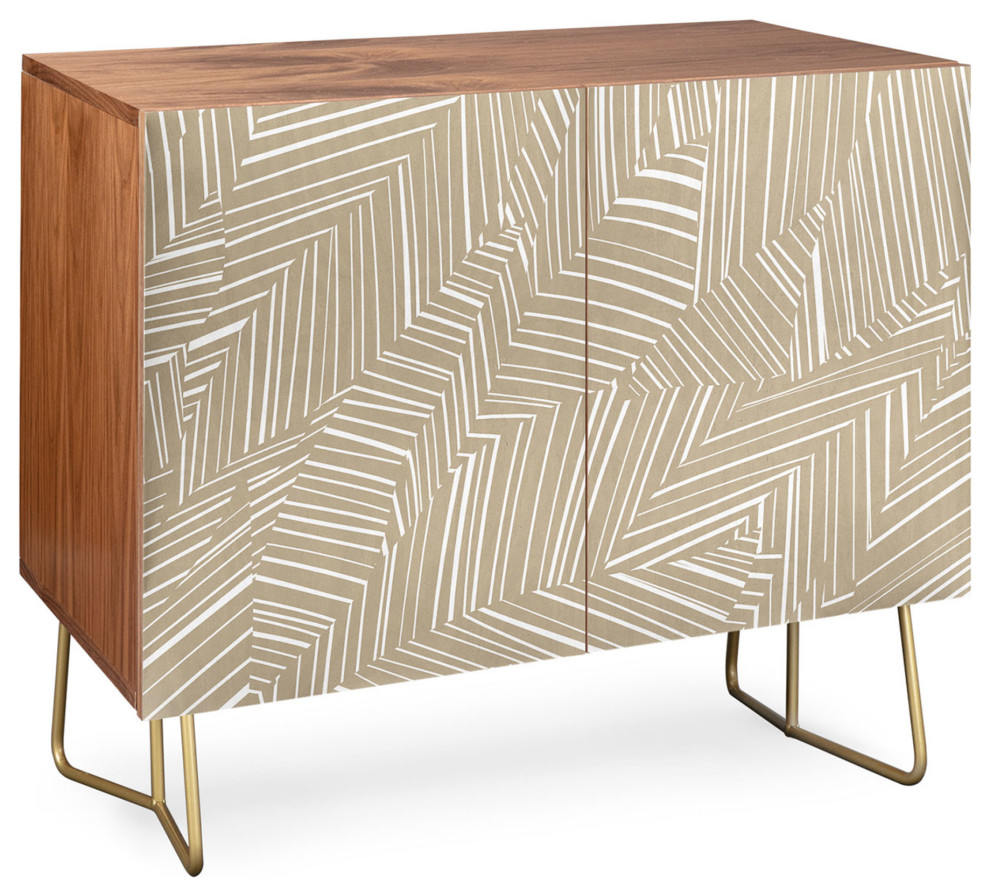 Deny Design Jenean Morrison Line Break Sand Credenza   Contemporary   Accent Chests And Cabinets   by Deny Designs  Houzz