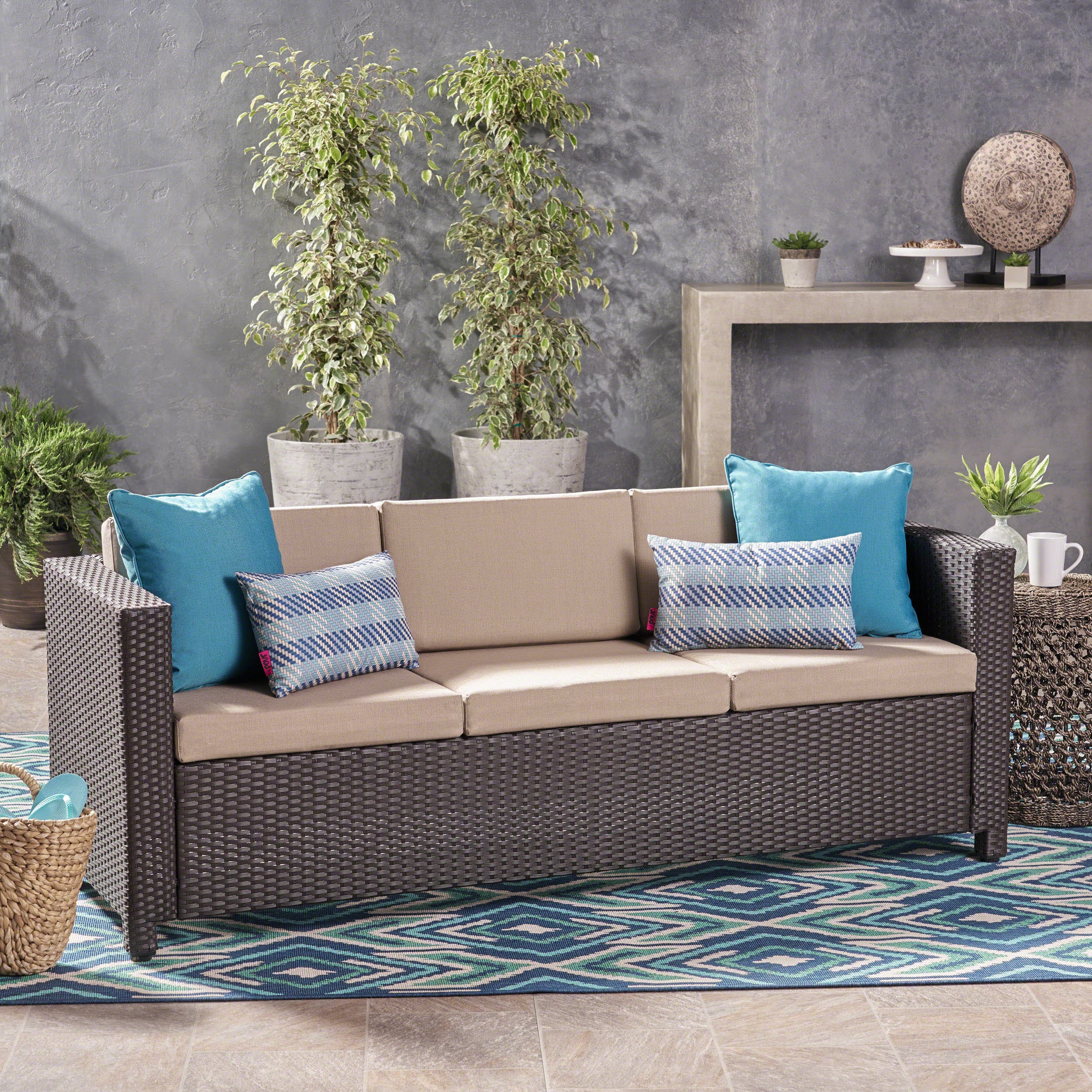 Cony Outdoor Wicker 3 Seater Sofa