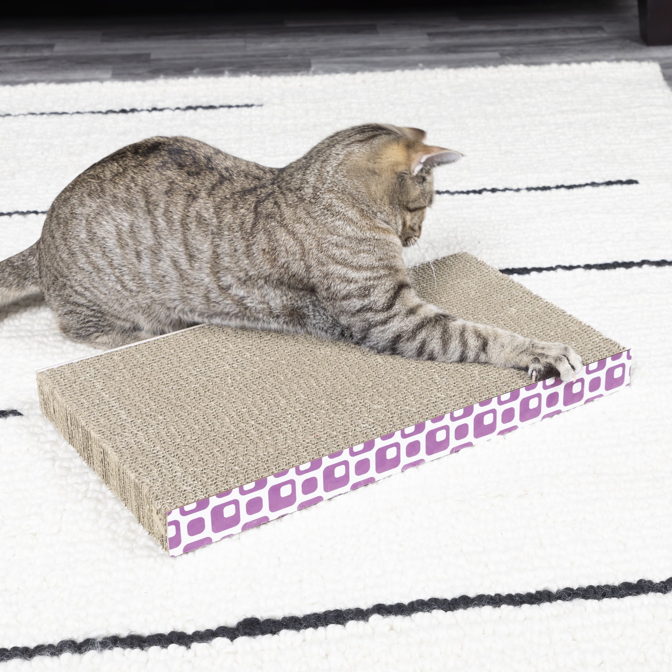 Vibrant Life XL Cat Corrugate Scratcher Pad， Durable Cat Scratching Toy