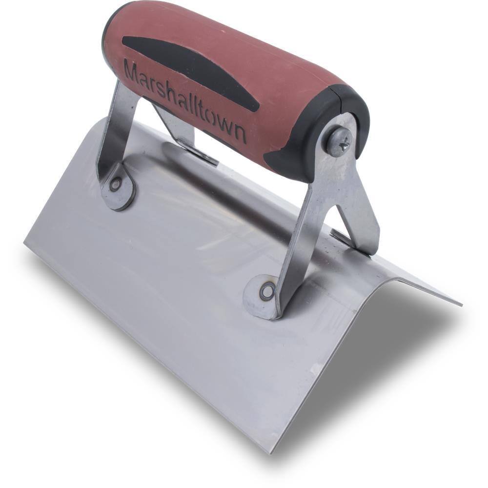 MARSHALLTOWN 6 in. x 2-12 in. Outside Corner Finishing Trowel with 12 in. Radius Durasoft Handle 68SSD