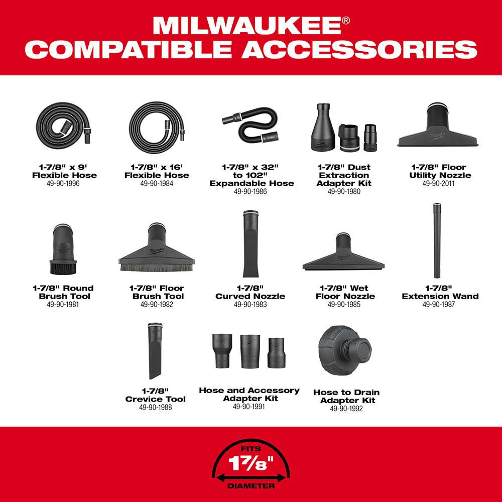 Milwaukee M18 FUEL Wet/Dry Vacuum 6 Gallon Bare Tool 0910-20 from Milwaukee