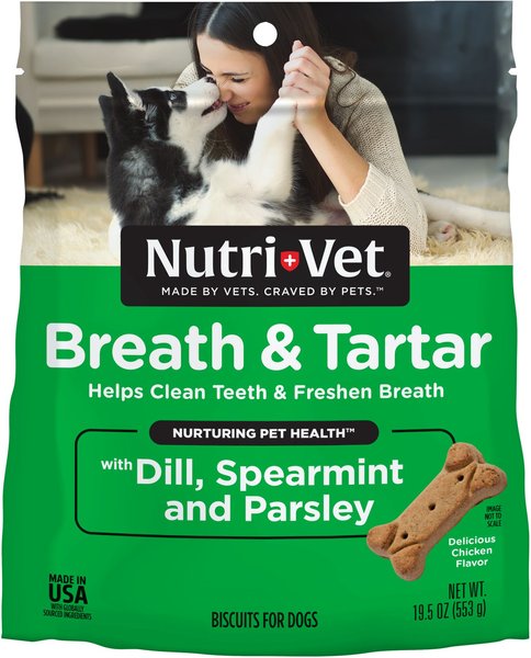 Nutri-Vet Breath and Tartar Chicken Flavored Dental Dog Biscuit Treats