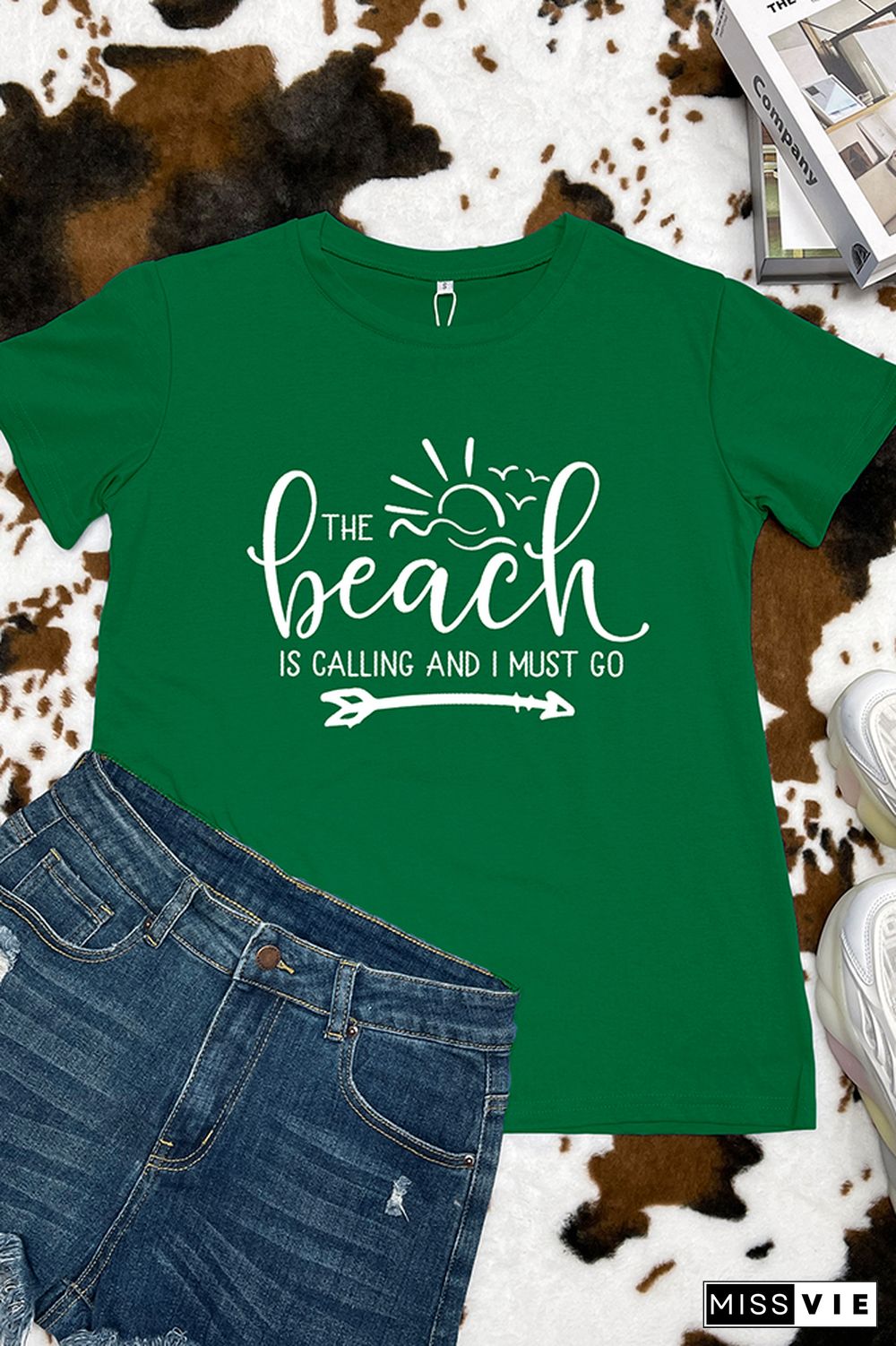 The Beach Is Calling And I Must Go Short Sleeve Graphic Tee Wholesale