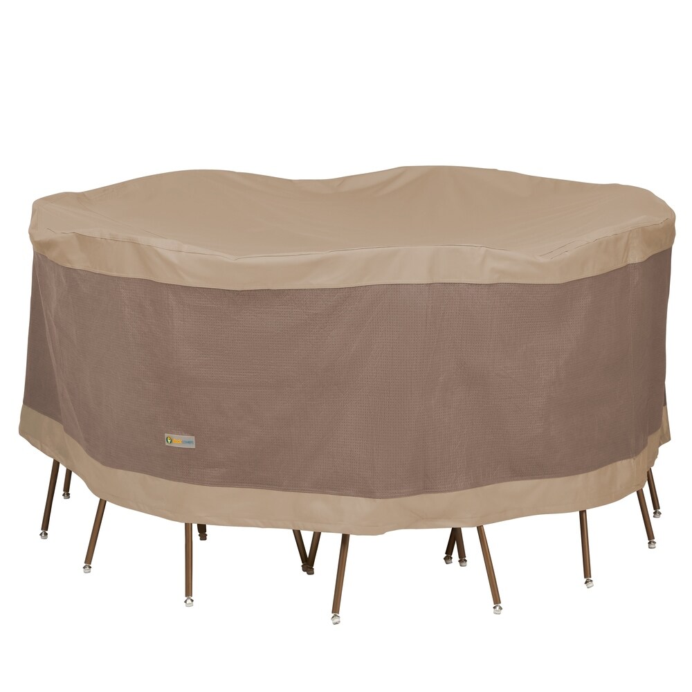 Duck Covers Elegant Round Patio Table with Chairs Cover