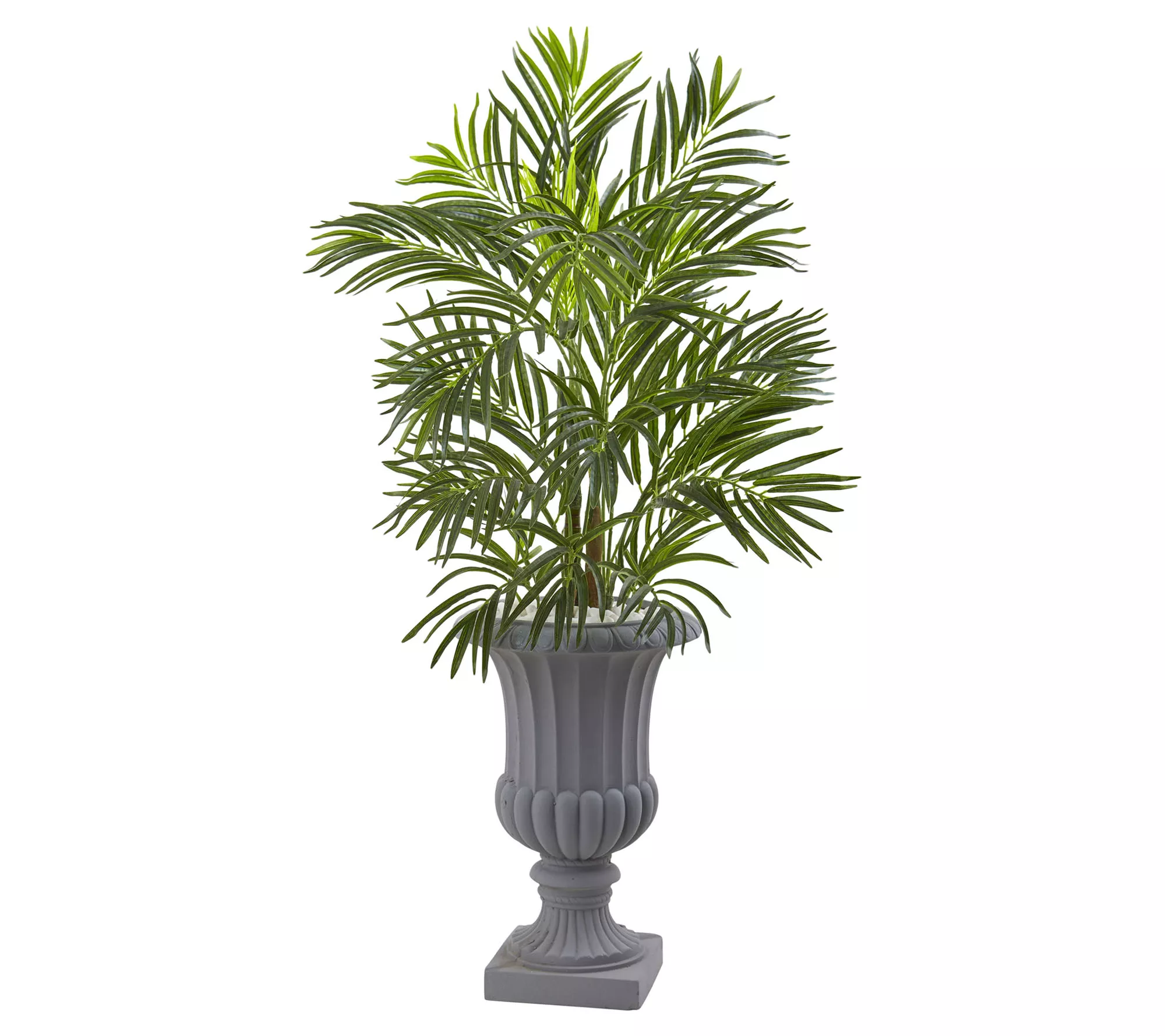 3.5' Areca Palm Tree with Gray Urn by Nearly Natural