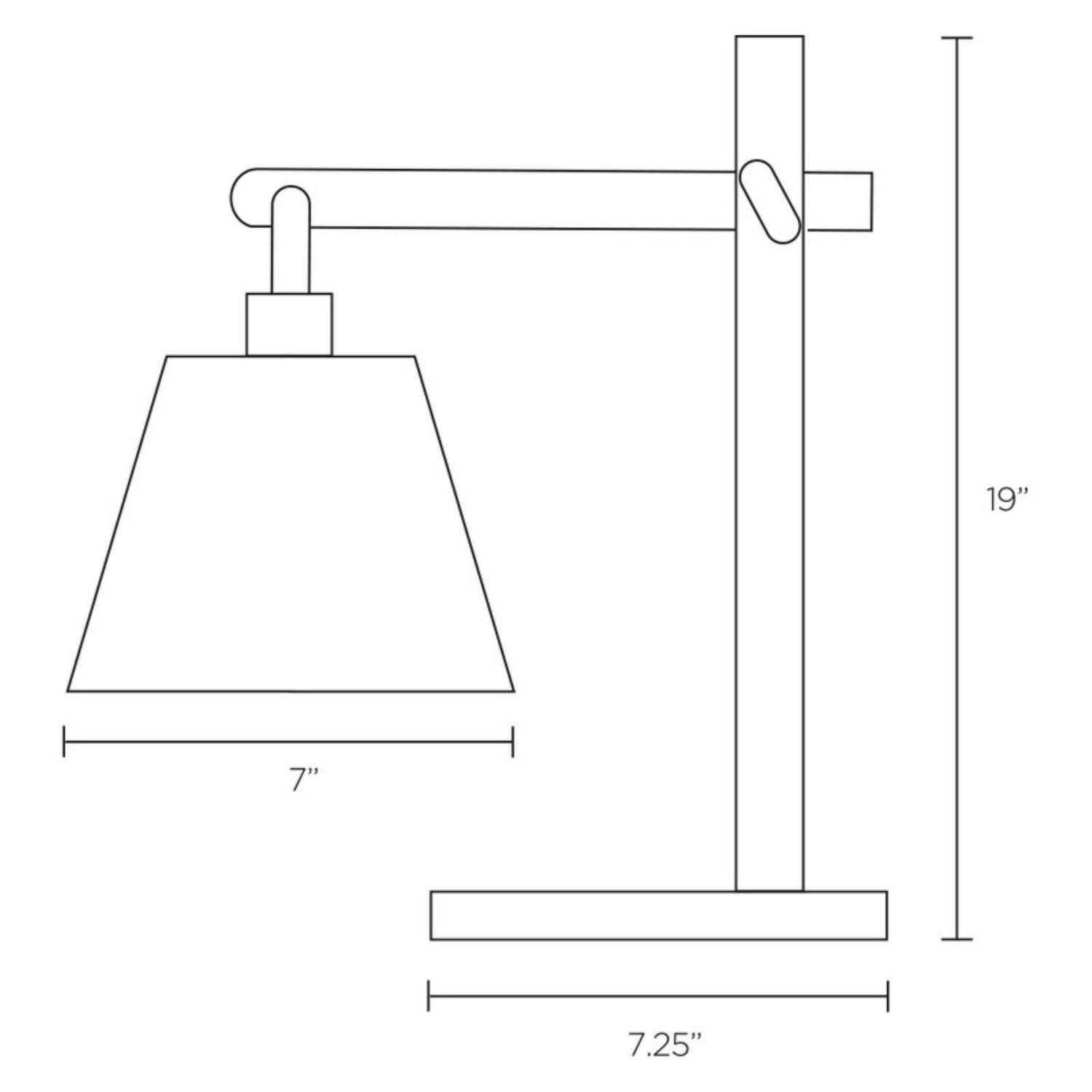 Adesso Walden Table Lamp， Natural Rubber Wood