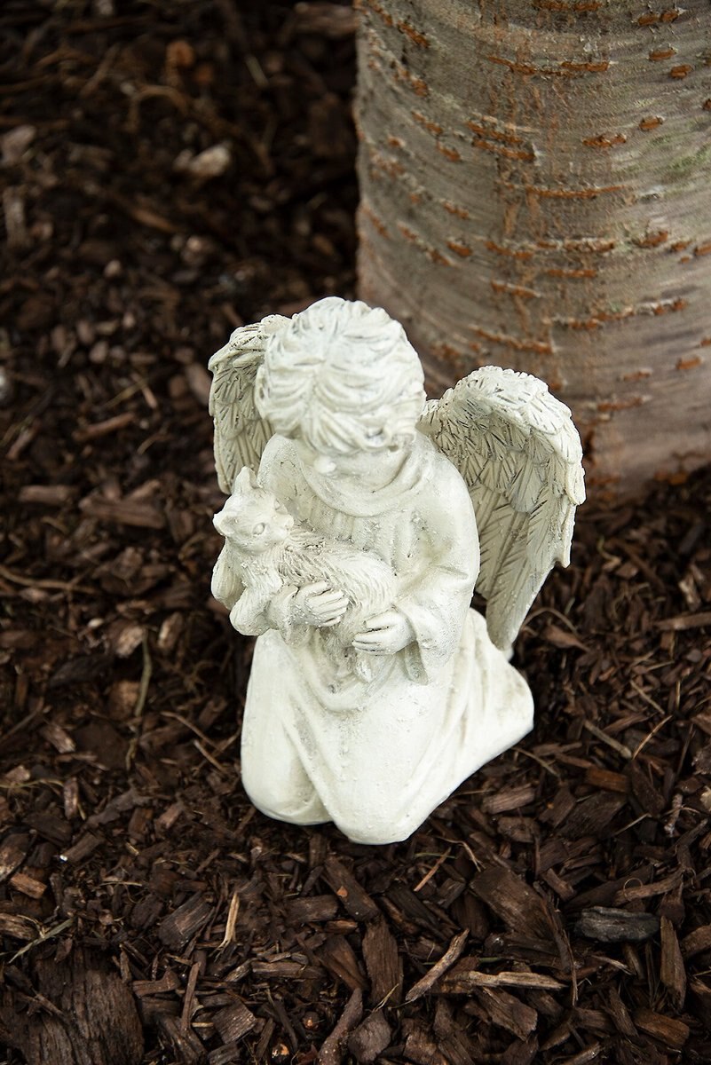 CandF Cherub and Cat Remembrance Figurine