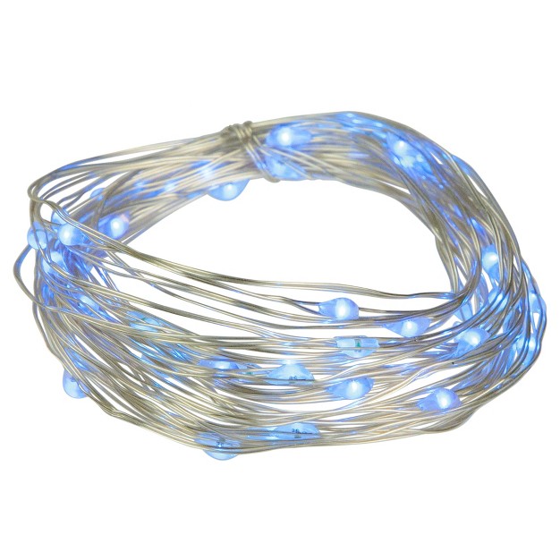 Northlight 50 count Blue Led Micro Fairy Christmas Lights 16ft Copper Wire