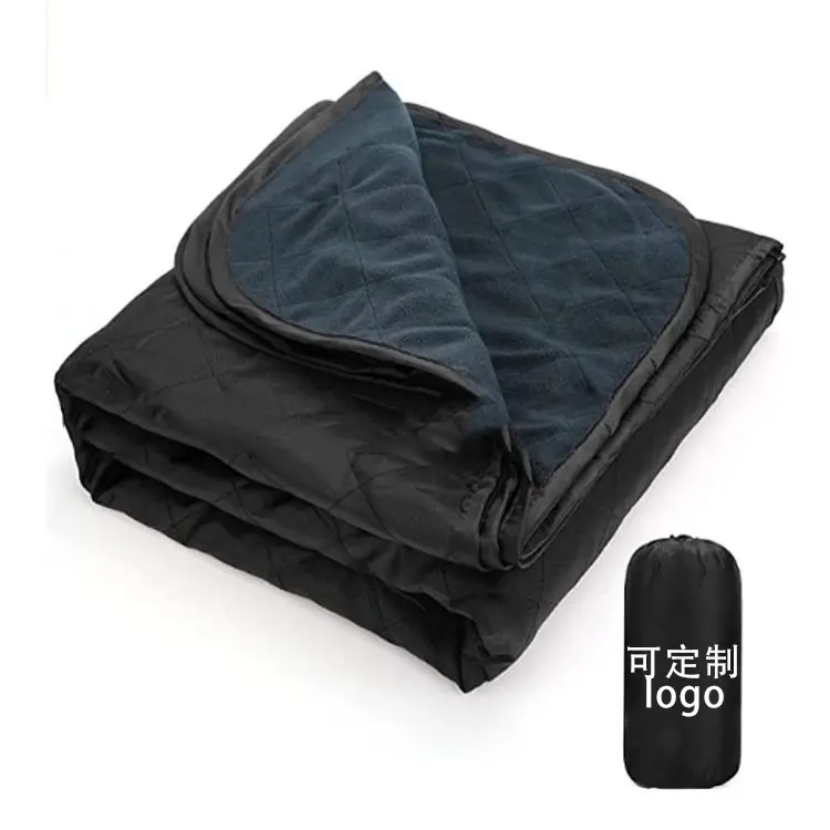 Outdoors Waterproof Blanket 54x 79inch Sherpa Fleece Stadium Windproof Throw Mat for Camping Traveling Hiking