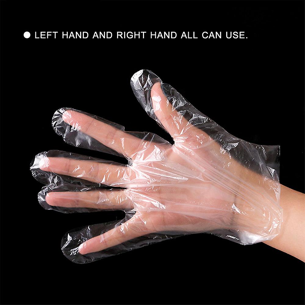 Disposable Pe Gloves Single Use Transparent Gloves Latex Free Food Prep Safe Glove For Home Cleaning Restaurant Kitchen Catering Use 500pcs/box  10 Pa