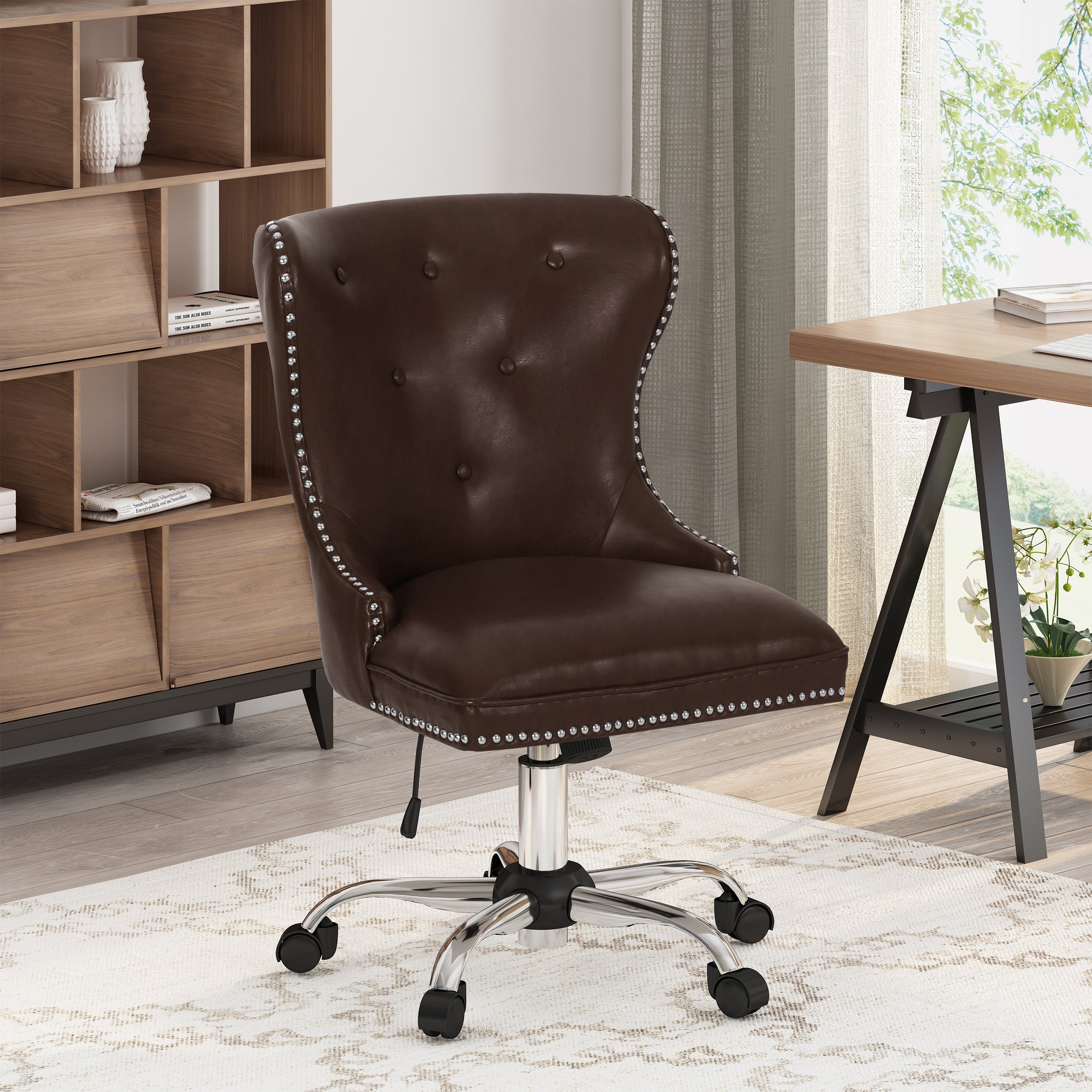 Abagail Contemporary Tufted Swivel Office Chair