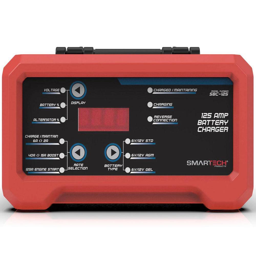 Smartech Products SBC-125 6-Volt12-Volt Shelf Automotive Battery Charger Maintainer SBC-125