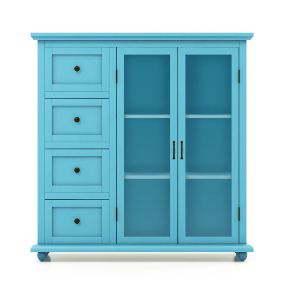 Costway 40598761 Buffet Sideboard Table Kitchen St...