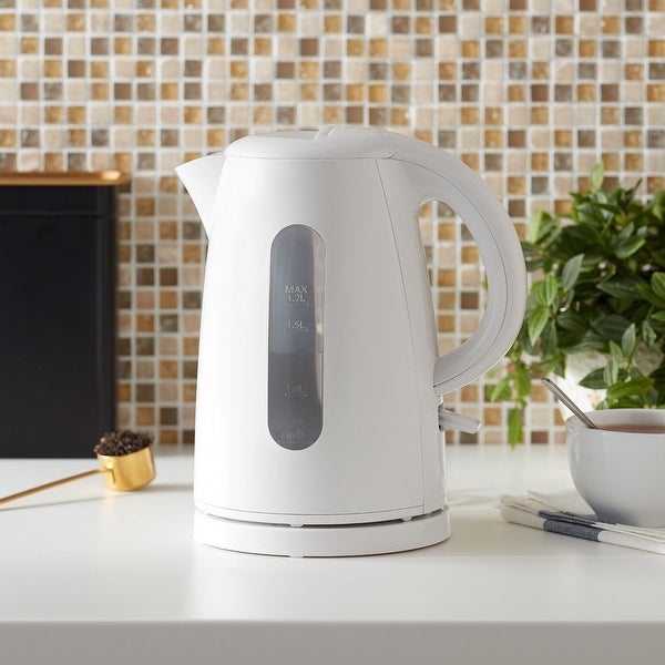 1.7 Liter Plastic Electric Kettle， White