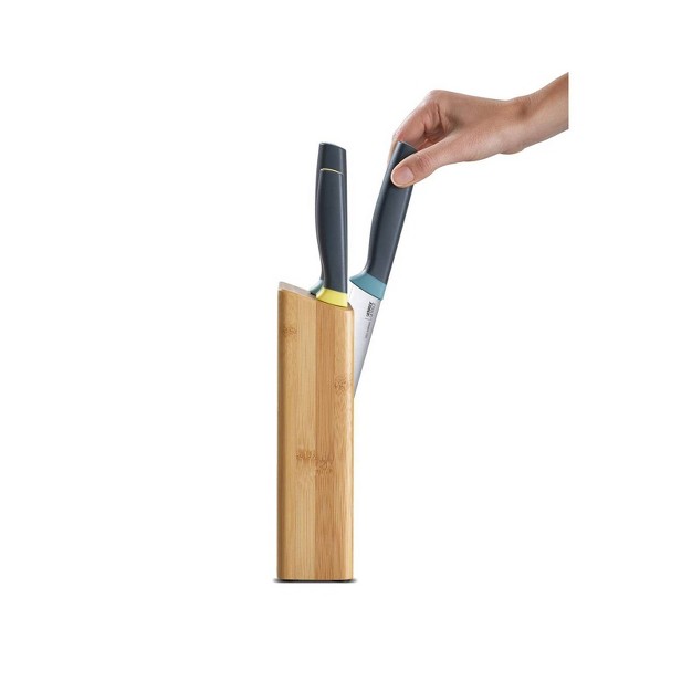 Joseph Joseph Elevate Knives Bamboo 5pc Knife Set With Bamboo Block