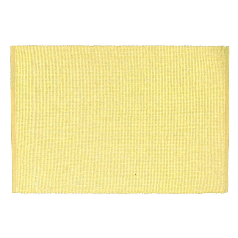 Chambray Ribbed Placemat (Yellow)   Set of 12