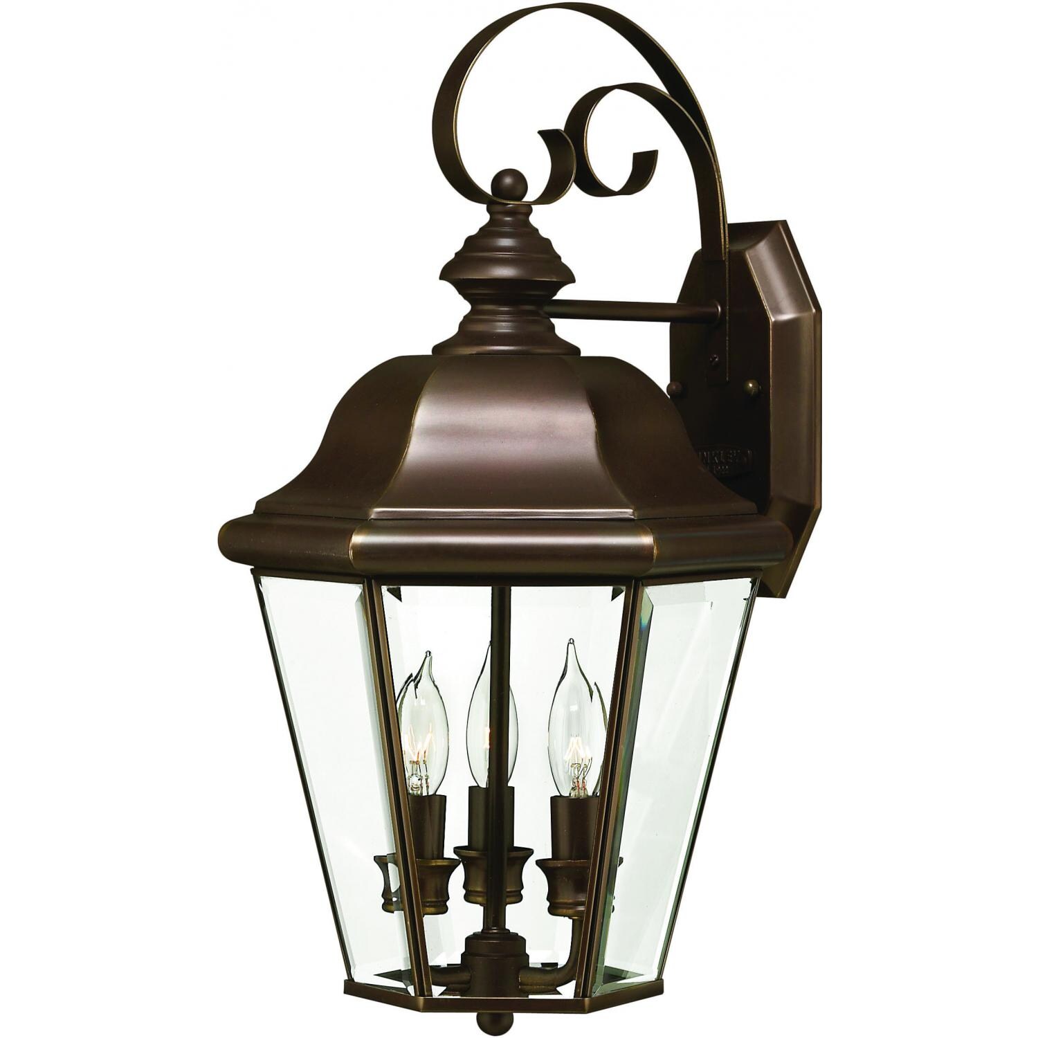 Hinkley Lighting Clifton Park Three Light 19-Inch Outdoor Wall Light