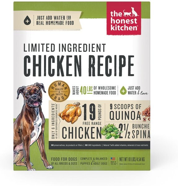 The Honest Kitchen Limited Ingredient Diet Chicken Recipe Dehydrated Dog Food