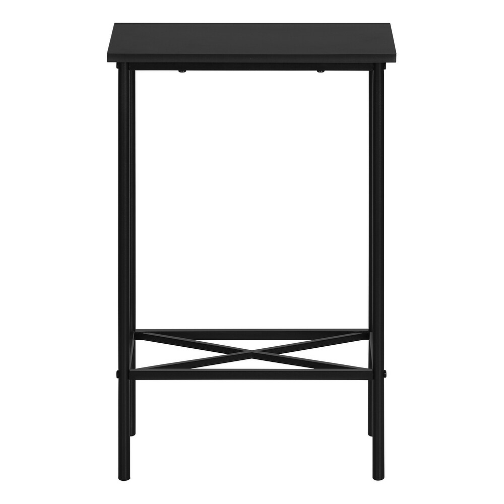 Accent Table  Side  End  Narrow  Small  2 Tier  Living Room  Bedroom  Metal  Laminate  Contemporary  Modern