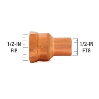 Everbilt 12 in. Copper Pressure Fitting x FPT Female Adapter Fitting W 01531EB