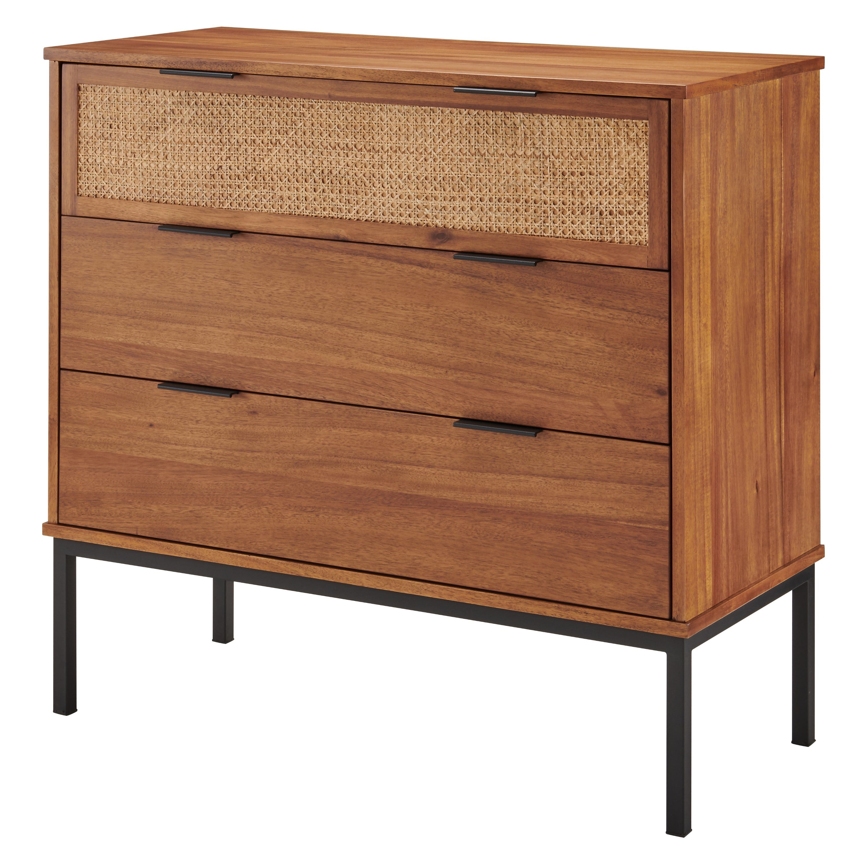 New Pacific Direct Inc Caine Rattan 3 Drawer Chest