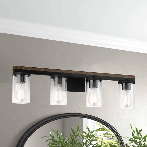 Acroma 4 Light Modern Farmhouse Rustic Bathroom Vanity Lights-UL - N/A