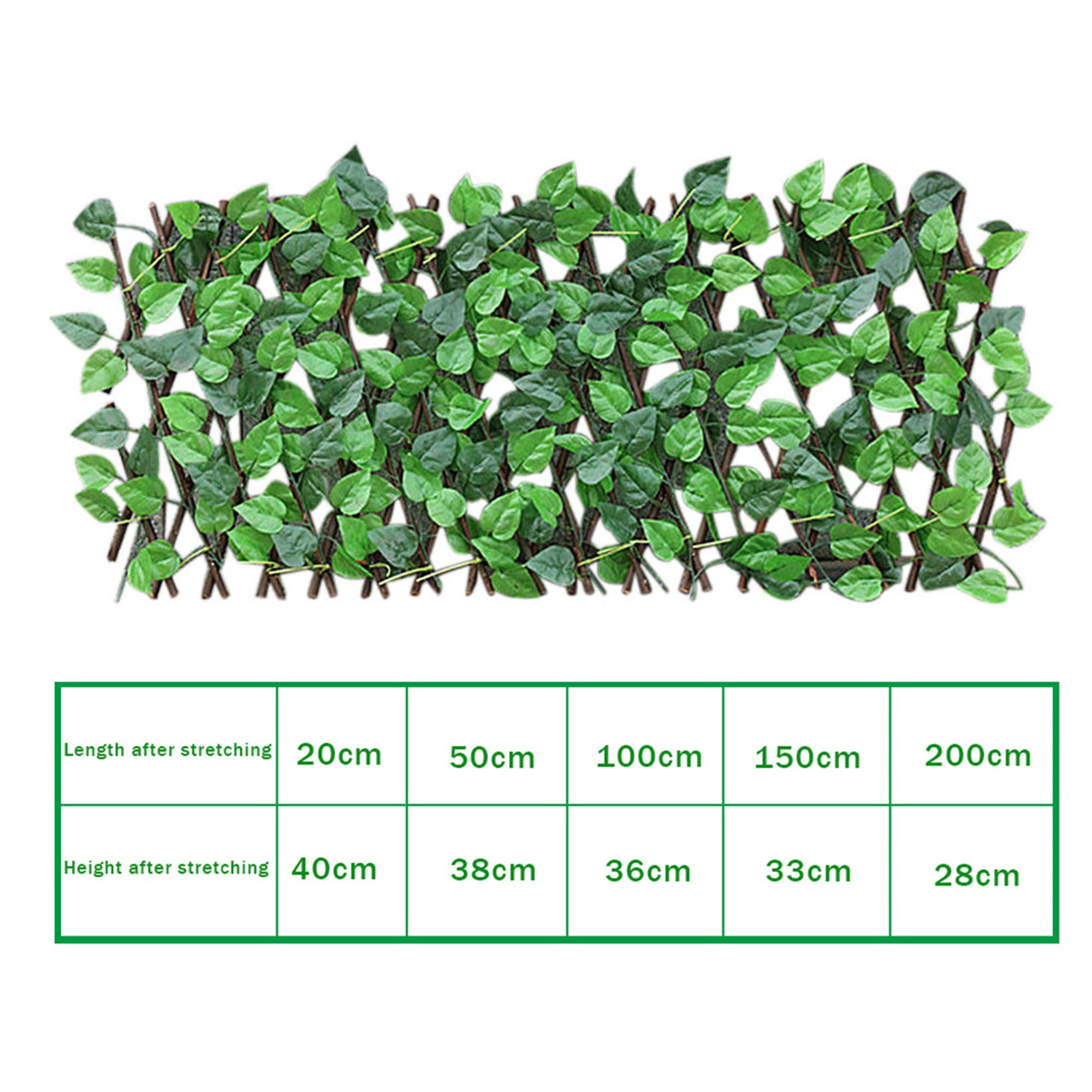 Artificial Garden Fence Eco-Friendly Stretchable Decoration Green Wall for Home Balcony Restaurant