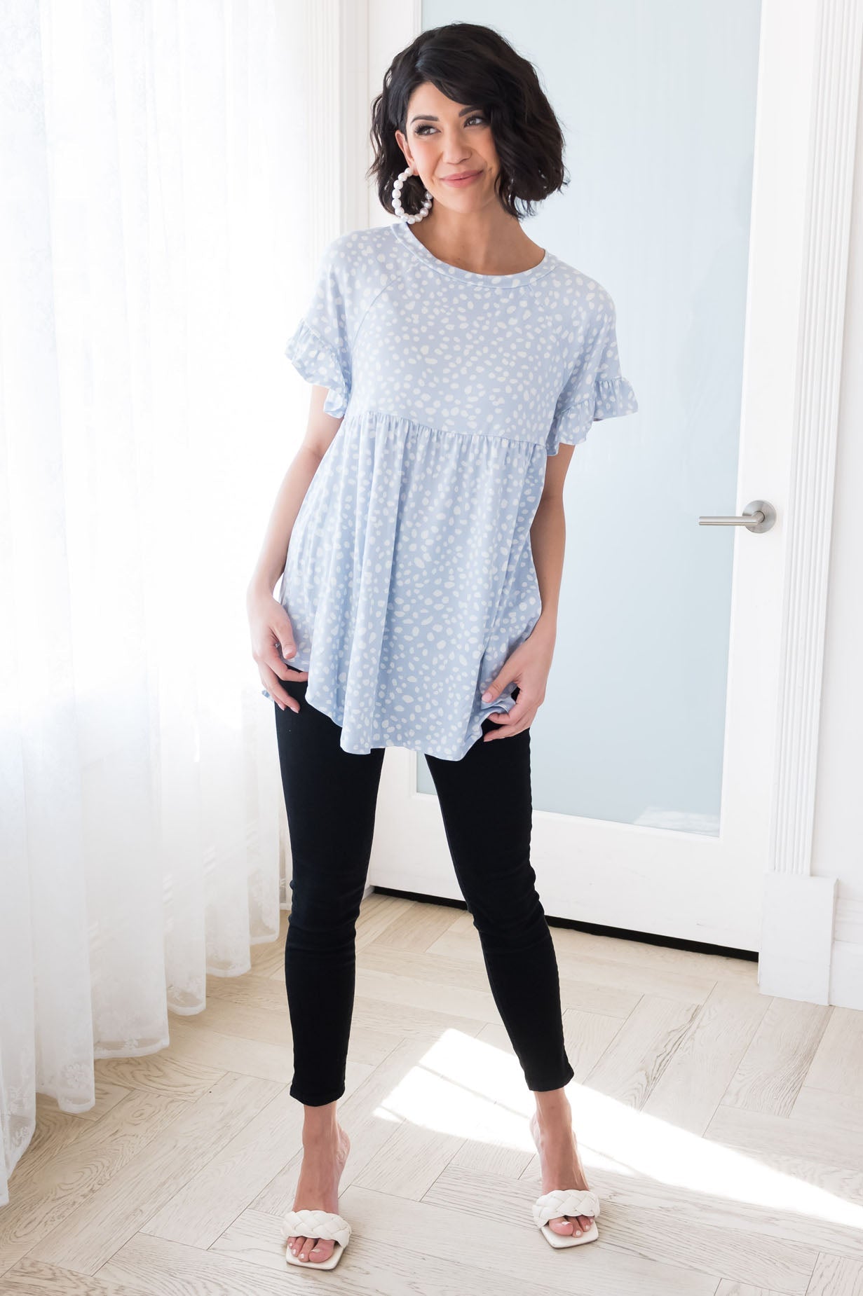 Nearly Perfect Modest Peplum Blouse