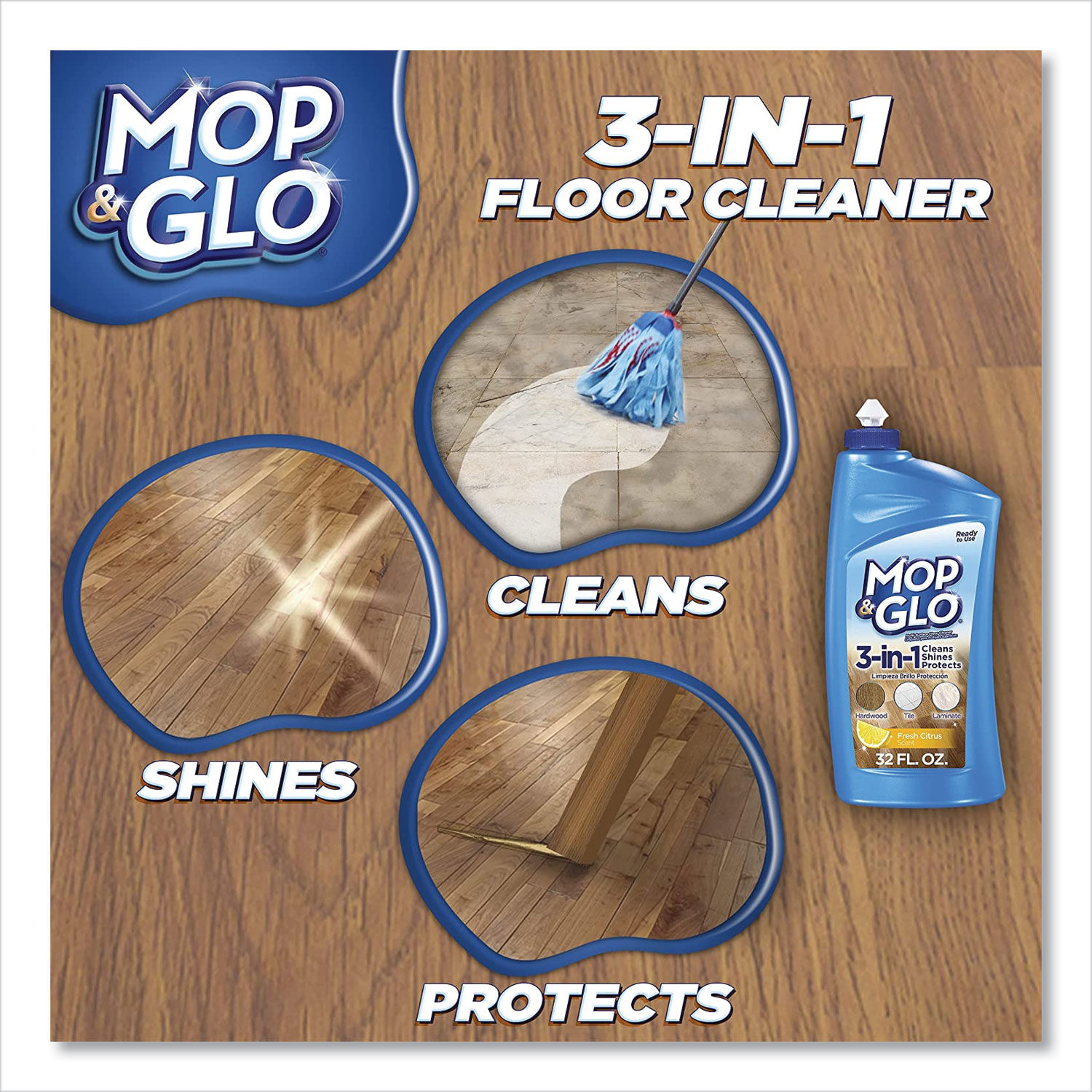 Triple Action Floor Cleaner by MOP and GLOandreg; RAC89333